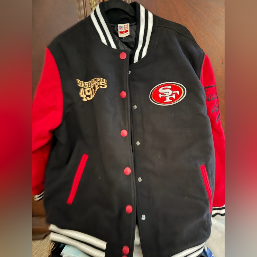 NFL Black and Red Varsity Jacket